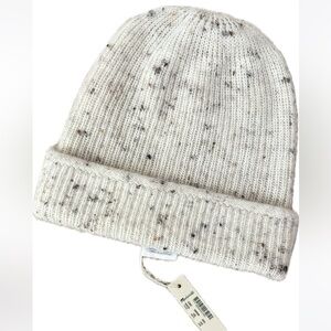Madewell NWT New White Speckled Knit Beanie